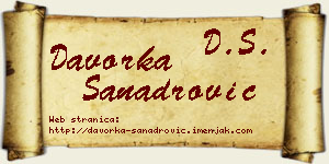 Davorka Sanadrović vizit kartica